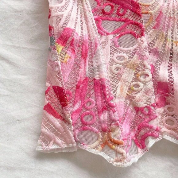 Pink Boho Women's Sexy Lace Bustier Top - Picture 6 of 6